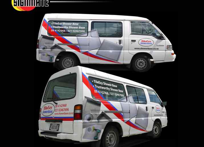 Nissan van commercial graphic, 3M vinyl cutting, full car wrapping, high quality digital print and cut, air release laminating