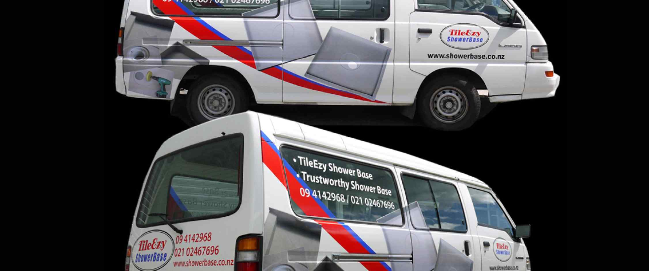 Nissan van commercial graphic, 3M vinyl cutting, full car wrapping, high quality digital print and cut, air release laminating