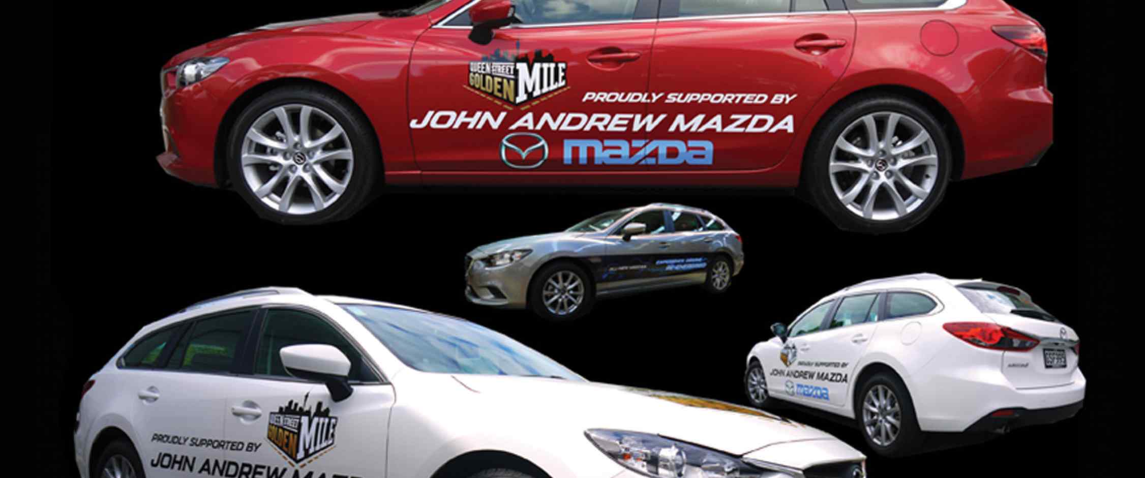 Mazda car promotion graphic, 3M vinyl cutting, full car wrapping, high quality digital print and cut, air release laminating