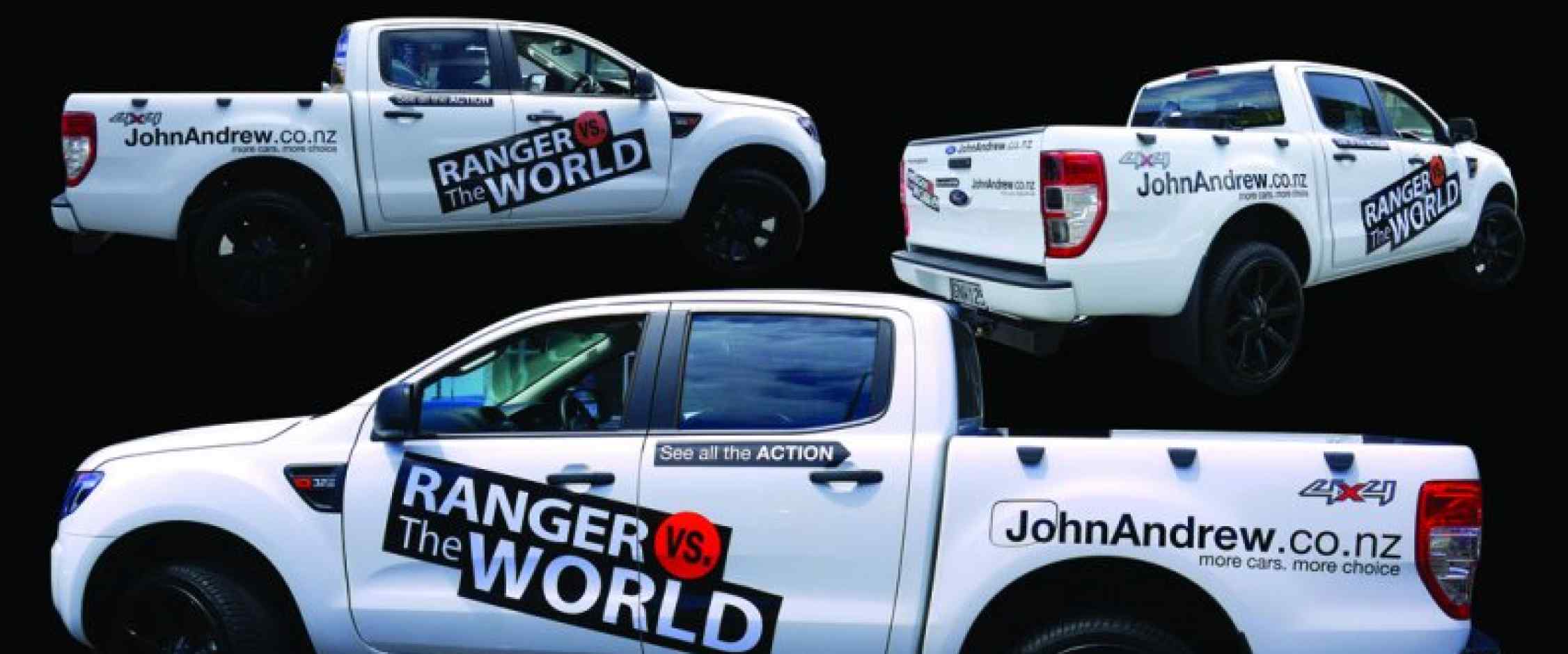 Commercial graphic, 3M vinyl cutting, full car wrapping, high quality digital print and cut, air release laminating, Ford Ute promotion