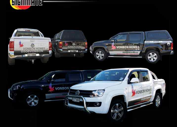 VW Ute commercial graphic, 3M vinyl cutting, wrapping, high quality digital print and cut, air release laminating