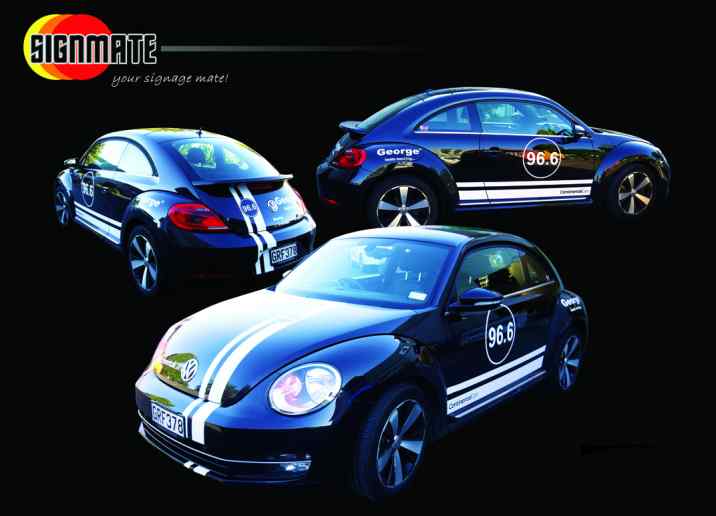 Commercial graphic, 3M vinyl cutting, full car wrapping, high quality digital print and cut, air release laminating, VW beetle